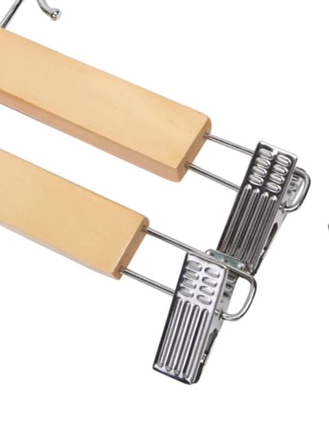 Kuber Industries 9 Pieces Wooden Natural Finish Closet Hanger - Image 3