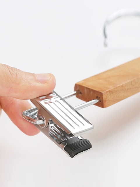 Kuber Industries 9 Pieces Wooden Natural Finish Closet Hanger - Image 5