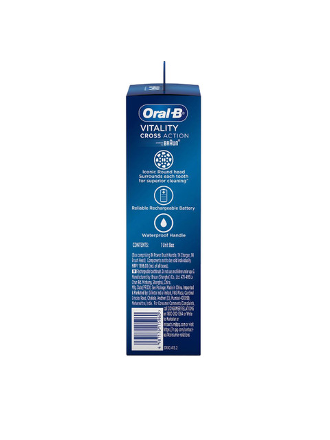 Oral - B Vitality 100 Cross Action Electric Rechargeable Toothbrush - Blue - Image 9
