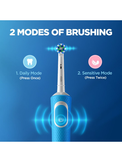 Oral - B Vitality 100 Cross Action Electric Rechargeable Toothbrush - Blue - Image 5