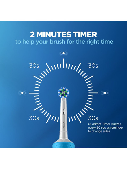 Oral - B Vitality 100 Cross Action Electric Rechargeable Toothbrush - Blue - Image 4