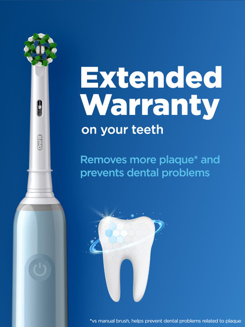 Oral - B Pro 3 Electric Toothbrush with Triple Pressure Control - White & Blue - Image 7