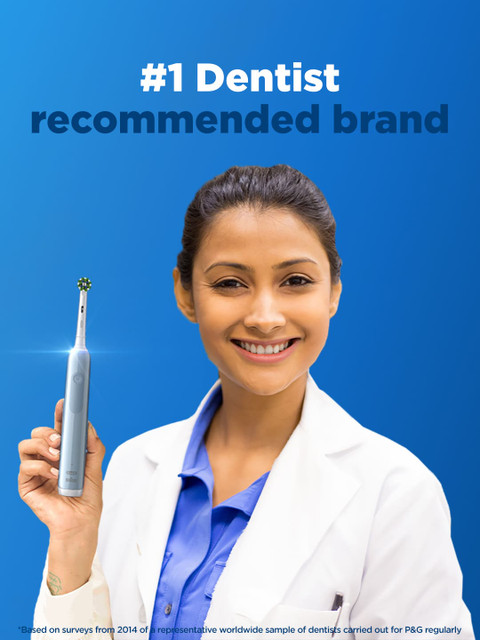 Oral - B Pro 3 Electric Toothbrush with Triple Pressure Control - White & Blue - Image 8