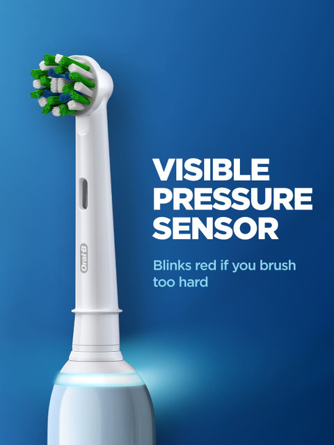 Oral - B Pro 3 Electric Toothbrush with Triple Pressure Control - White & Blue - Image 4