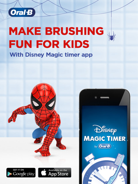 Oral - B Kids Spiderman Electric Rechargeable Toothbrush - Red - Image 8