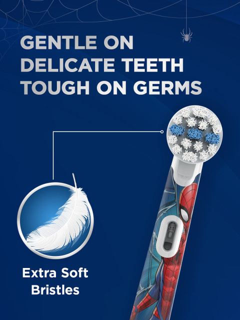 Oral - B Kids Spiderman Electric Rechargeable Toothbrush - Red - Image 4