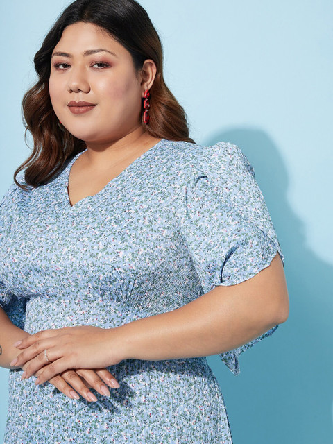 Athena Ample Plus Size Floral Print Fit & Flare Midi Dress - Image 2