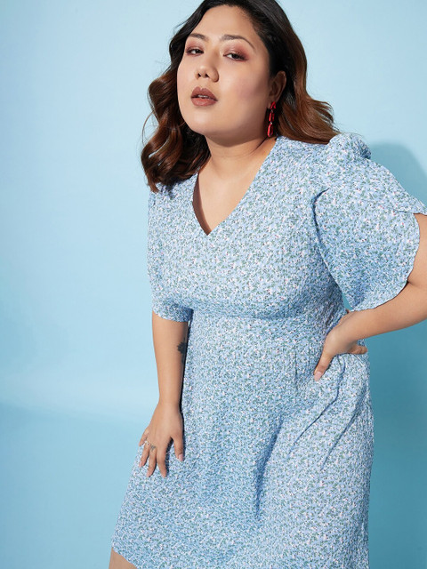 Athena Ample Plus Size Floral Print Fit & Flare Midi Dress - Image 6