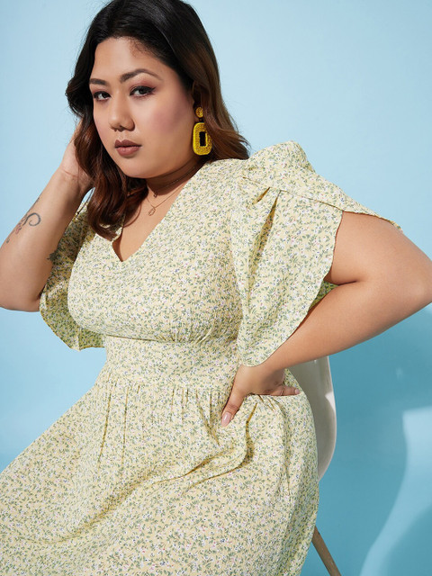 Athena Ample Plus Size Floral Print Fit & Flare Midi Dress - Image 6