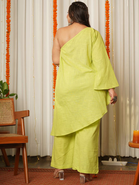 NANGALIA RUCHIRA Plus Size Pure Cotton Top & Palazzo - Image 4