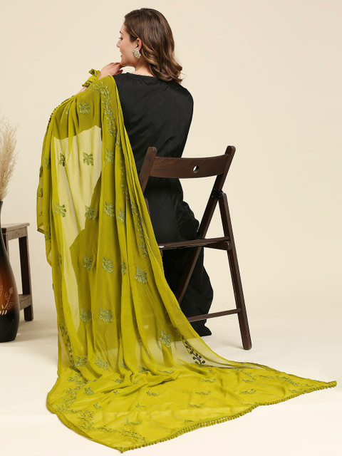 Dupatta Bazaar Embroidered Chiffon Dupatta - Image 4