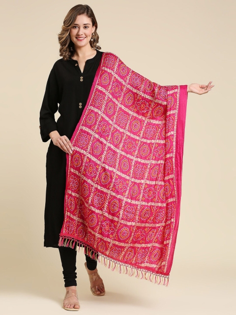 Dupatta Bazaar Printed Art Silk Bandhaini Dupatta