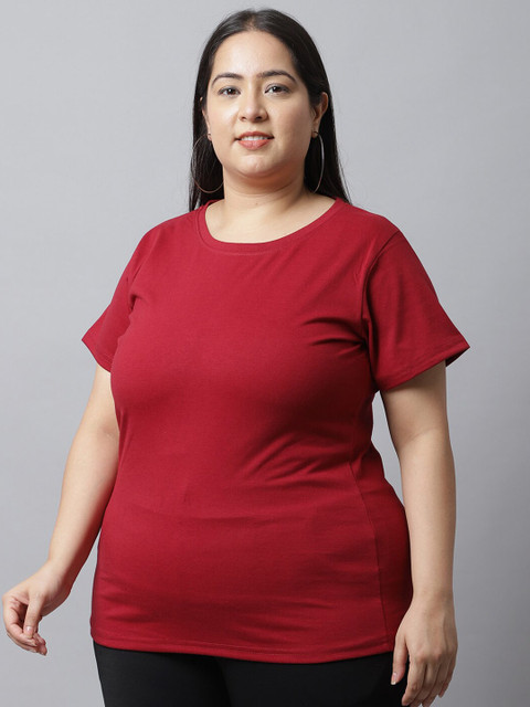 UnaOne Plus Size Pack Of 2 Typography Printed Cotton T-shirt - Image 3