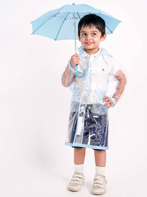 haus & kinder Kids Water-Proof Rain Jacket With Inbuilt Backpack Extension