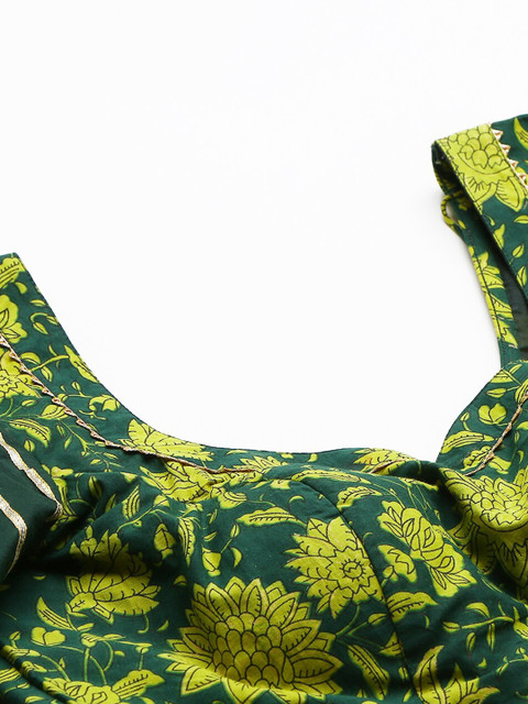 Khushal K Floral Printed Cotton Lehenga & Blouse With Dupatta - Image 2