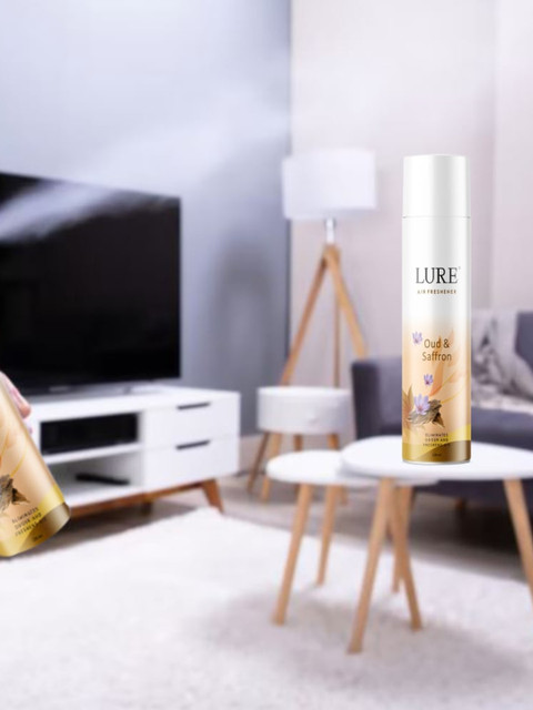 LURE 3 Pieces of Air Freshener - Oud & Saffron - 220ml Each - Image 3