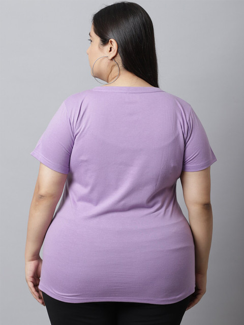 UnaOne Plus Size Pack Of 2 Graphic Printed Cotton T-shirt - Image 4