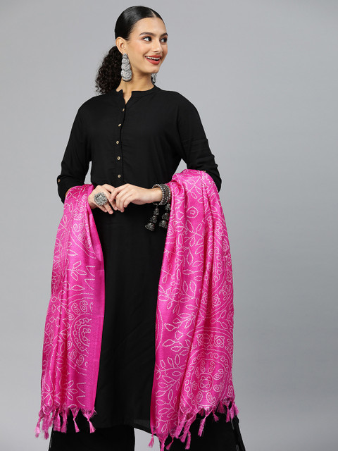 Rani Saahiba Bandhani Printed Art Silk Dupatta