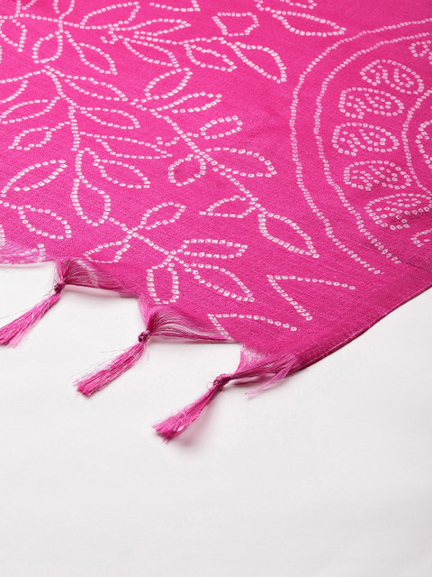 Rani Saahiba Bandhani Printed Art Silk Dupatta - Image 4