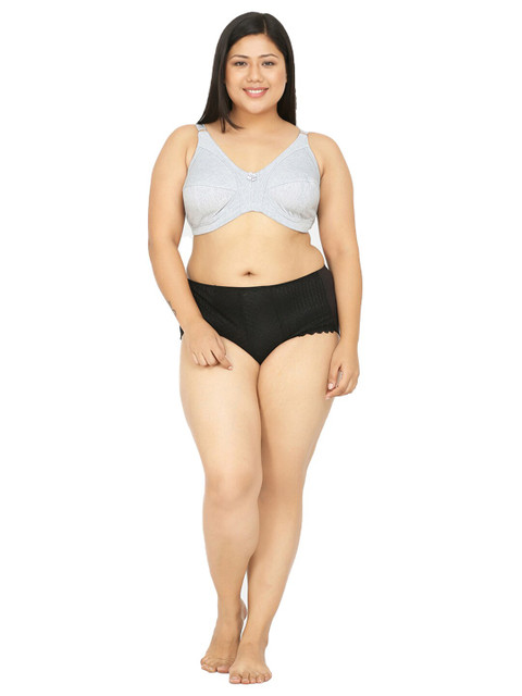 Da Intimo Grey Plus Size Full Coverage Non Padded Bra - Image 4