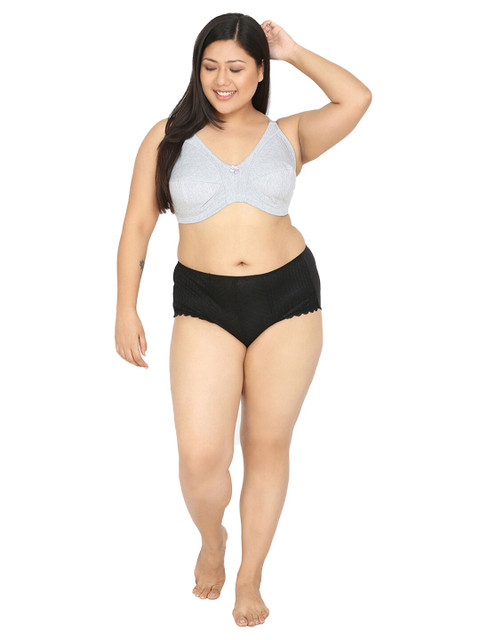 Da Intimo Grey Plus Size Full Coverage Non Padded Bra - Image 5