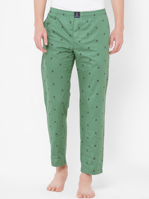 URBAN SCOTTISH Men Printed Pure Cotton Mid-Rise Lounge Pants