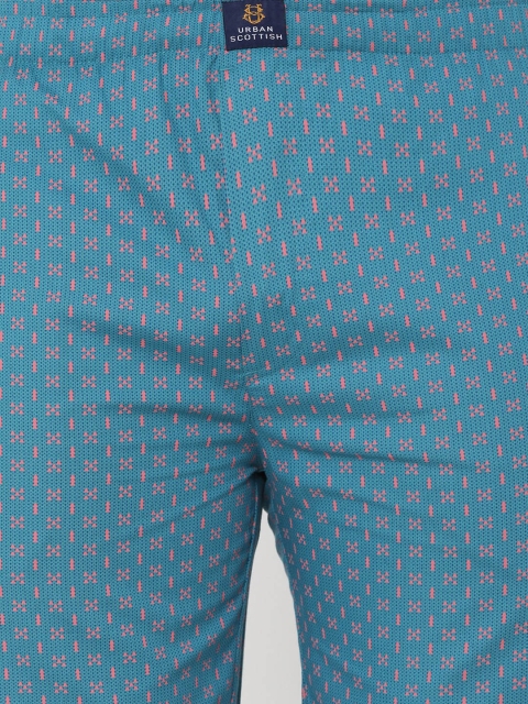 URBAN SCOTTISH Men Printed Pure Cotton Mid-Rise Lounge Pants - Image 7