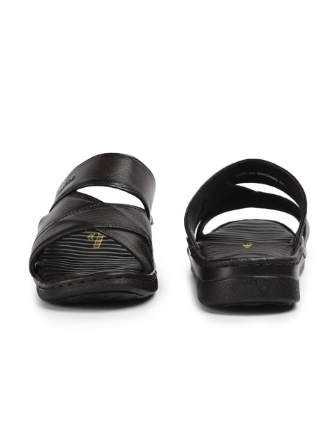 Liberty Men Textured Fabric Open Toe Comfort Sandals - Image 7