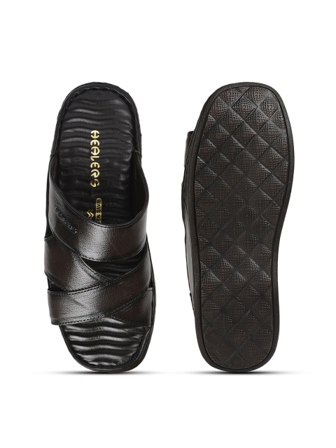 Liberty Men Textured Fabric Open Toe Comfort Sandals - Image 5