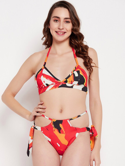 SECRETS BY ZEROKAATA Printed Beach Wear Bikini Set