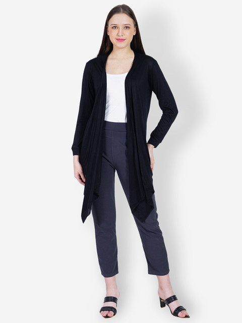 TEEMOODS Women Open Front High-Low Longline Shrug