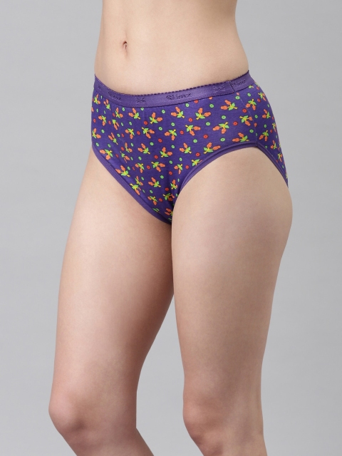 DIXCY SCOTT Slimz Women Pack Of 4 Assorted Cotton Hipster Briefs - Image 3
