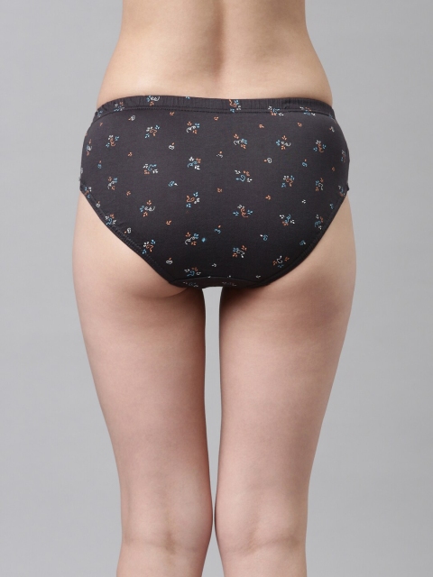 DIXCY SCOTT Slimz Women Pack of 4 Floral Printed High Coverage Mid Rise Cotton Hipsters - Image 4