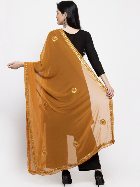 Clora Creation Embroidered Dupatta with Gotta Patti - Image 4