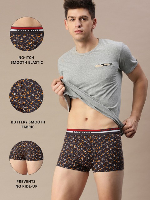Lux Cozi Men Pack Of 2 Assorted Cotton Trunks - Image 6