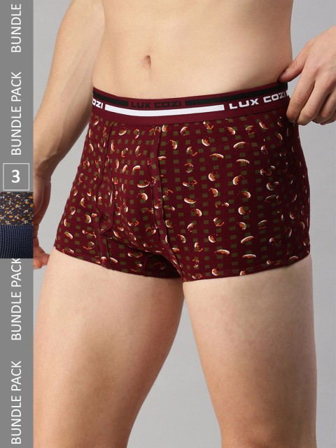 Lux Cozi Pack Of 3 Assorted Cotton Trunks COZI_BIGSHOT_SL_PRINT_OE_AST3_3PC