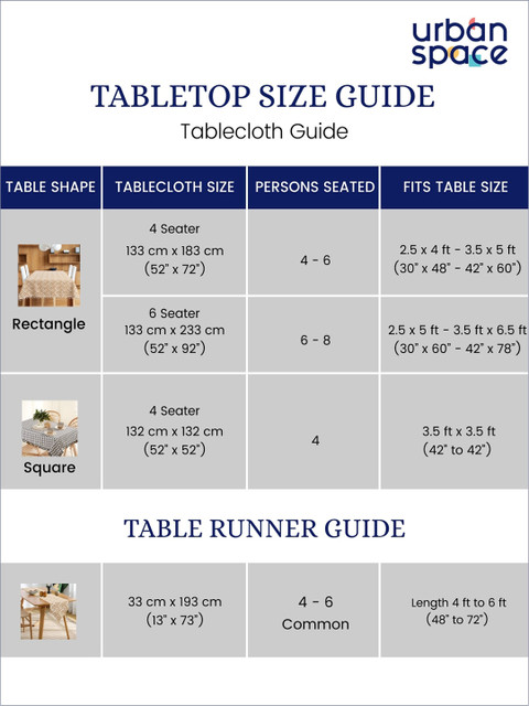 URBAN SPACE Mustard-Yellow & White Ethnic Motif Printed 6-Seater Pure Cotton Table Runners - Image 4