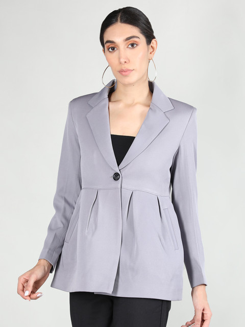 Dlanxa Regular Fit Notched Lapel Collar Single-Breasted Formal Blazer - Image 4