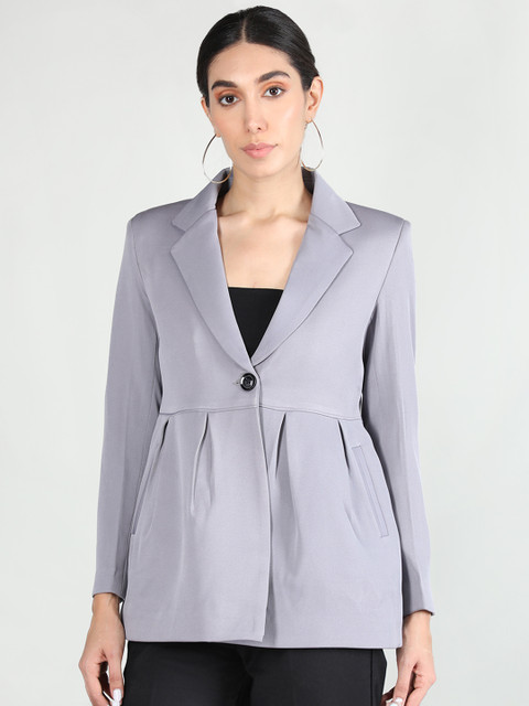 Dlanxa Regular Fit Notched Lapel Collar Single-Breasted Formal Blazer