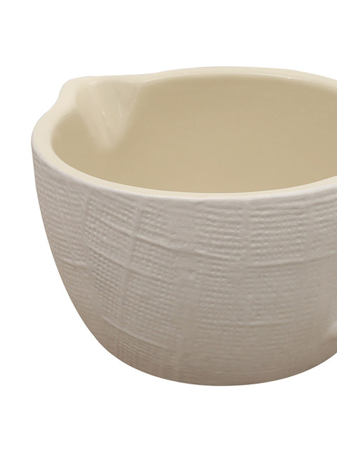 ellementry Butter-Up Beige Textured Ceramic Mixing Bowl-1.65 L - Image 5