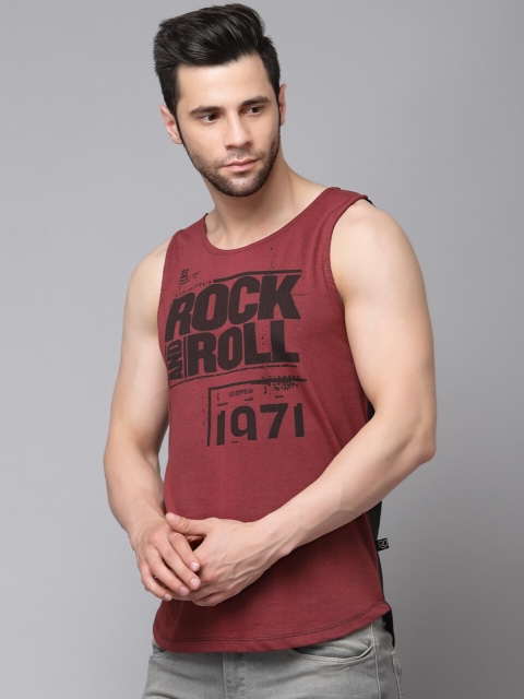 Rigo Printed Slim Fit Sleeveless Cotton Innerwear Gym Vest