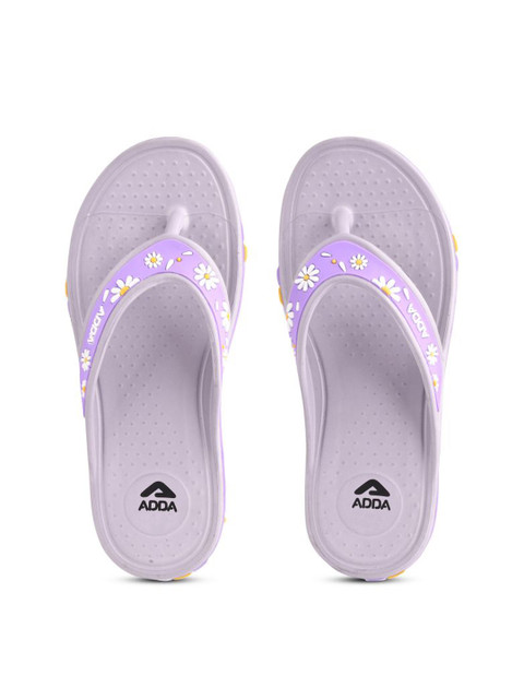 Adda Women Self Design Rubber Thong Flip-Flops