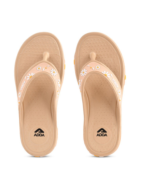 Adda Women Self Design Rubber Thong Flip-Flops