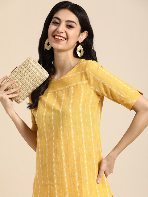 Anouk Striped Dobby Kurta