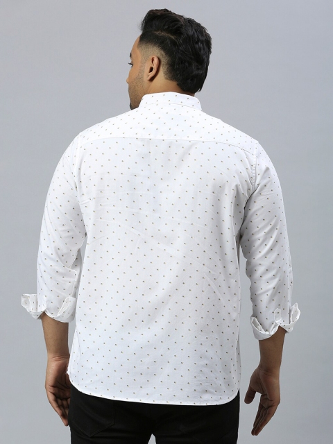 Sztori Plus Size Classic Micro Ditsy Printed Casual Pure Cotton Shirt - Image 4