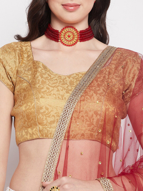 Clora Creation Net Dupatta with Sequinned - Image 2