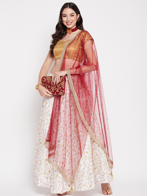 Clora Creation Net Dupatta with Sequinned - Image 5