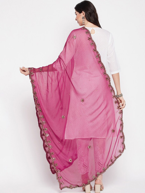 Clora Creation Embroidered Dupatta with Gotta Patti - Image 4