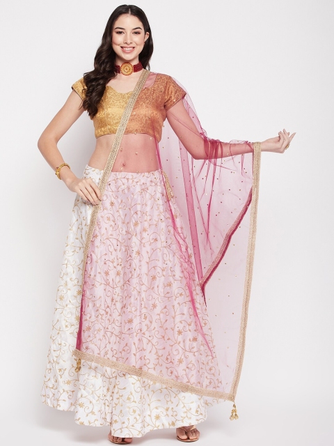 Clora Creation Net Dupatta with Sequinned
