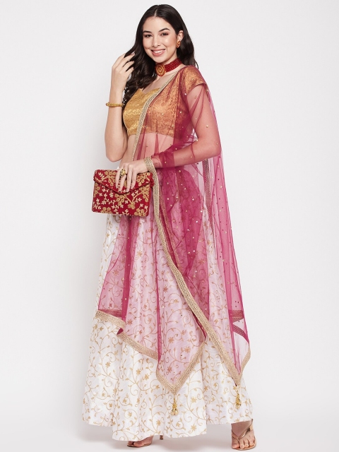 Clora Creation Net Dupatta with Sequinned - Image 5